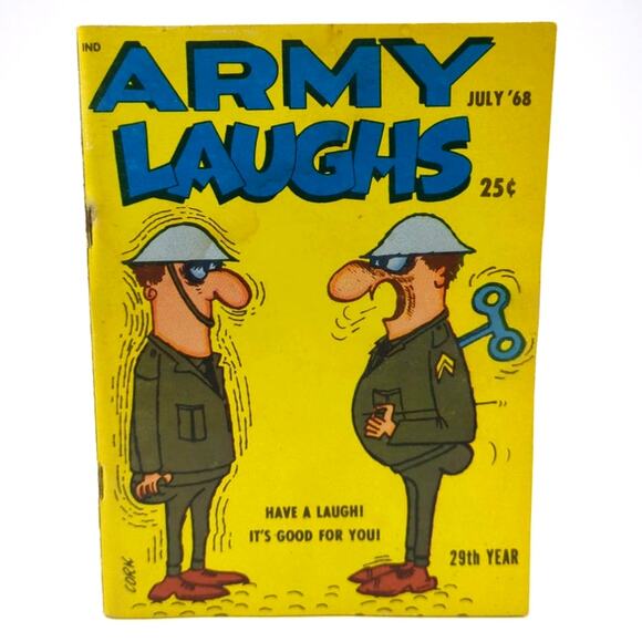 Army Laughs Vol. 18 No. 1  July 1968 Back Cover by Bill Wenzel Vintage Cartoons - Picture 1 of 4